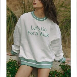 Yllw the Label Let’s Go For a Walk Crewneck | Size Small